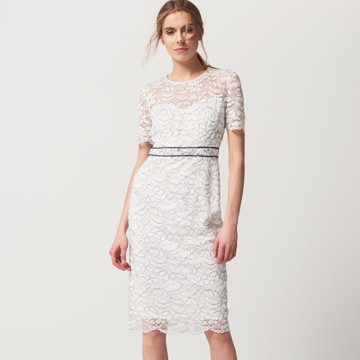 Mohito - Koronkowa sukienka z zaznaczeniem talii - Biały  Mohito 42 