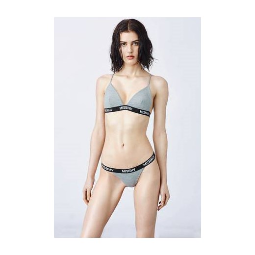 logo triangle bra gray