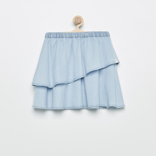 Reserved - Jeansowa spódnica z falbanami - Niebieski niebieski Reserved 116 