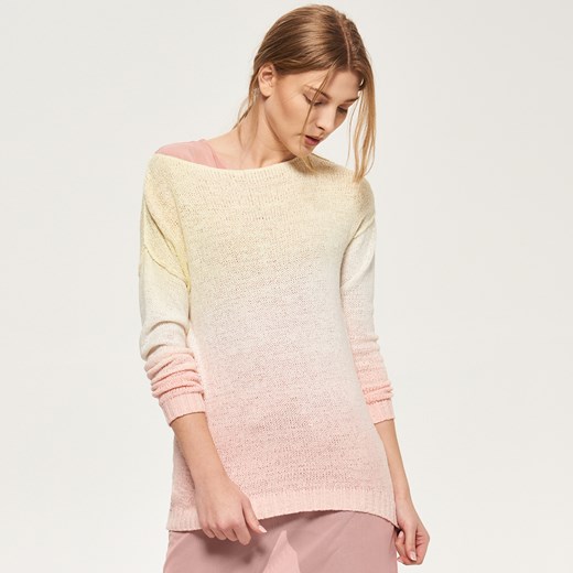 Reserved - Sweter z efektem gradientu - Różowy Reserved  XS 