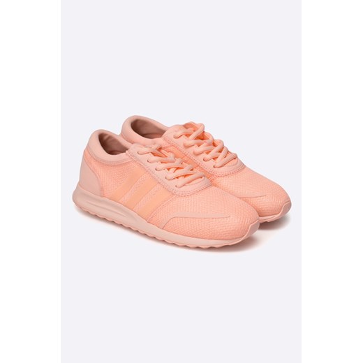 Buty sportowe damskie różowe Adidas Originals dla biegaczy los angeles trainer bez wzorów na koturnie 