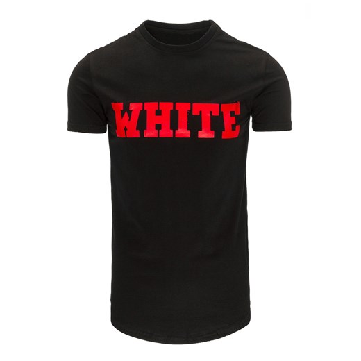 T-shirt męski z nadrukiem czarny (rx2100) Dstreet  L 