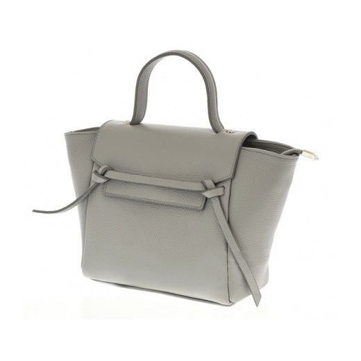 Włoska mała torebka a'la Celine Micro Belt Bag szara Vera Pelle szary stylowagalanteria.com