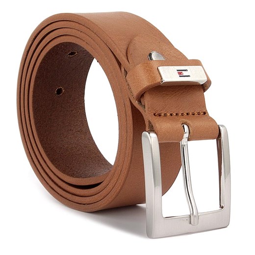 Pasek Męski TOMMY HILFIGER - Metal Plate Loop Belt 3.5 Adj AM0AM02132 90 253 brazowy Tommy Hilfiger 95 eobuwie.pl