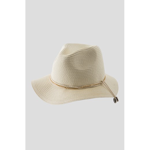 Letni kapelusz z ozdobnym łańcuszkiem Orsay bezowy 00 orsay.com
