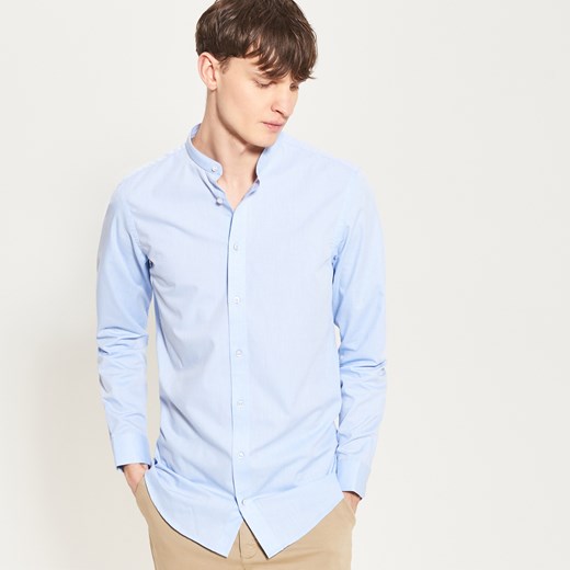 Reserved - Koszula z zarysowaną teksturą - Niebieski  Reserved 39 