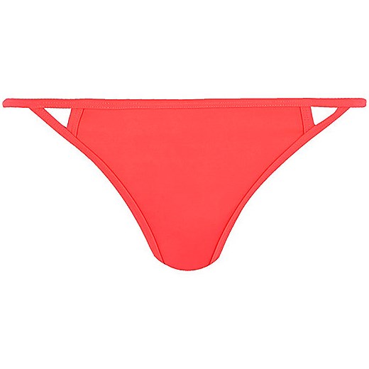 Pink cut out low rise bikini bottoms 