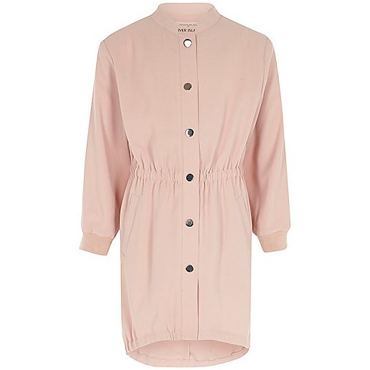Pink tailored parka  River Island bezowy  