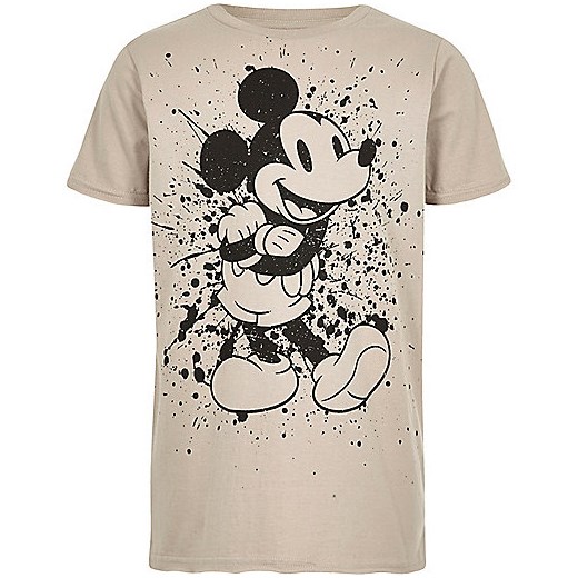 Boys stone Mickey Mouse T-shirt  River Island   