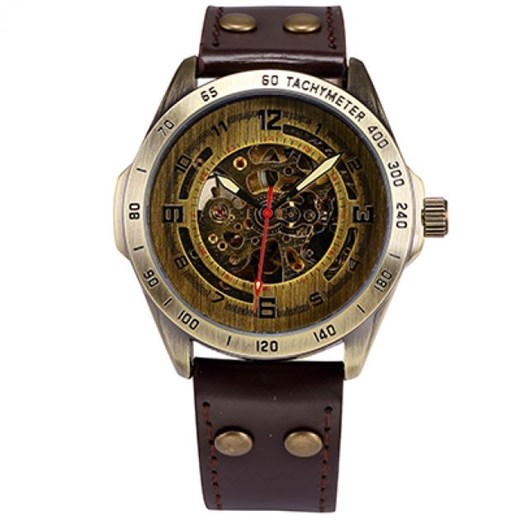 Zegarek męski Steampunk Retro zielony TakeShop