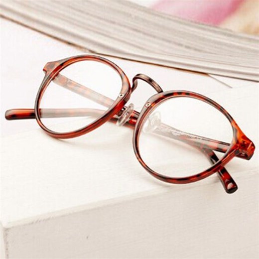 Okulary unisex zerówki Vintage 2017  bezowy  TakeShop
