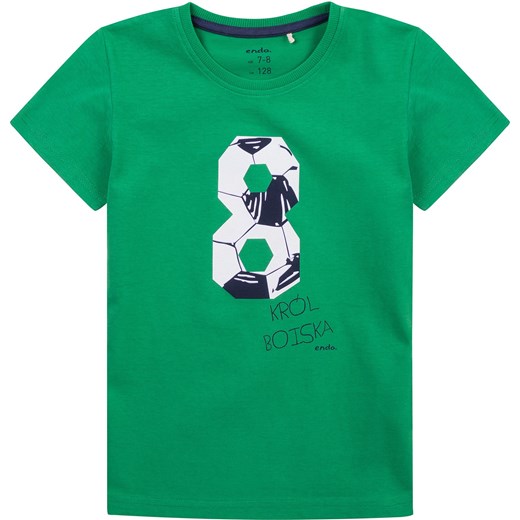 T-shirt dla chłopca 9-13 lat Endo zielony 134 endo.pl