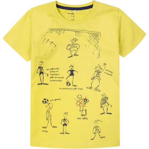 T-shirt dla chłopca 9-13 lat Endo zolty 158-164 endo.pl