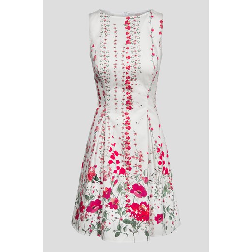 Rozkloszowana sukienka z kwiatowym wzorem Orsay bezowy 42 orsay.com