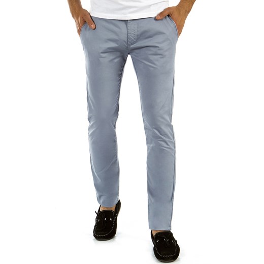 Spodnie męskie chinos szare (ux0883) Dstreet niebieski  
