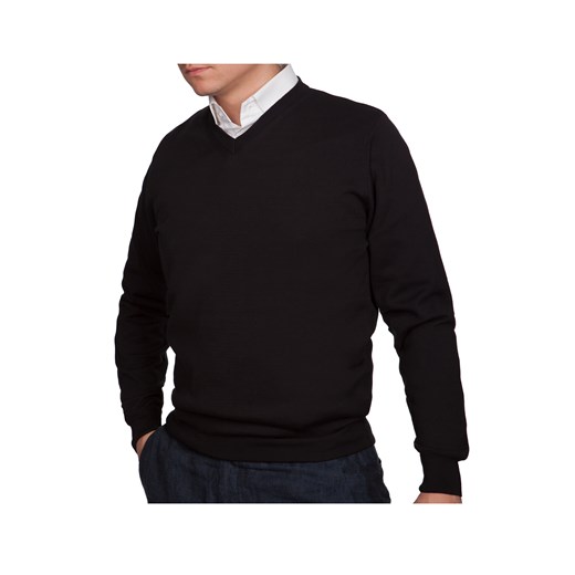 Sweter Bawełniany Czarny Matt