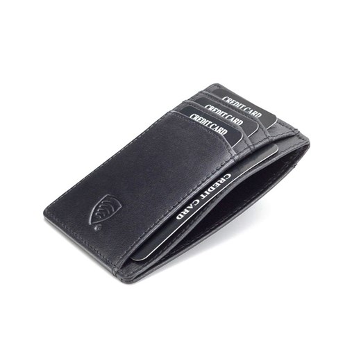 Skórzane etui ochronne RFID Stop Koruma na kartę płatniczą - black (KUK-63TBBL)