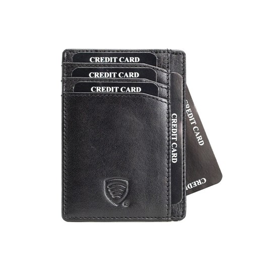 Skórzane etui ochronne RFID Stop Koruma na kartę płatniczą - black (KUK-63TBBL)