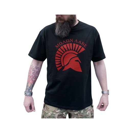 Koszulka T-shirt Tirvall Spartan Helmet - czarna