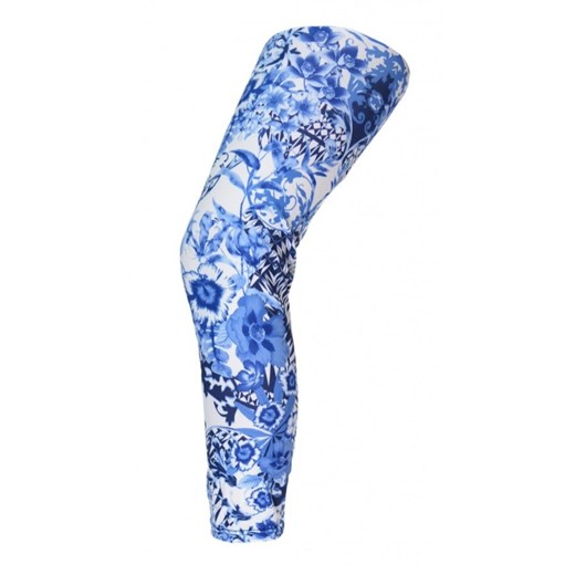 CALZEDONIA legginsy niebieskie wzór 3/4 M/L niebieski Calzedonia M/L Ciuszki u Muszki