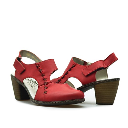 Sandały Rieker 40950-33 Czerwone lico Rieker czerwony  Arturo-obuwie