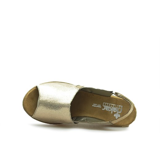 Sandały Rieker 62440-90 Złote Rieker zielony  Arturo-obuwie