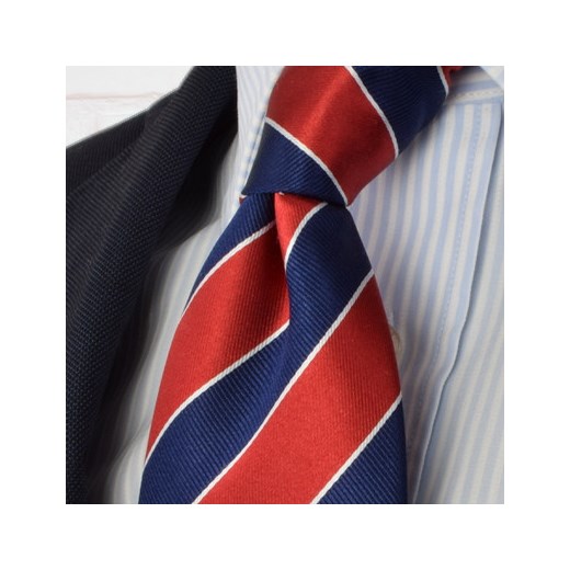 Krawat jedwabny w pasy (klubowy)
