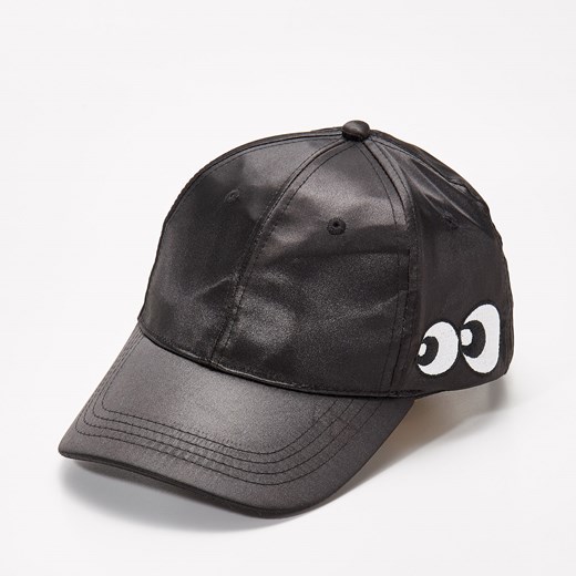 Sinsay - Połyskująca czapka z daszkiem - Czarny szary Sinsay One Size 