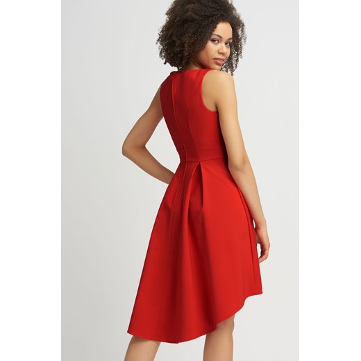 Asymetryczna sukienka koktajlowa czerwony Orsay 44 orsay.com