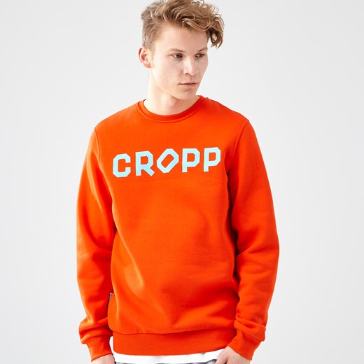 Cropp - Bluza z nadrukiem - Pomarańczowy