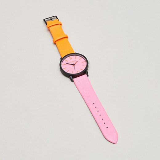 Cropp - Neonowy zegarek - Pomarańczowy