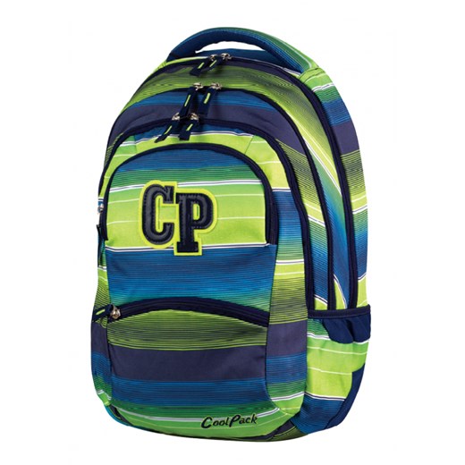 Plecak młodzieżowy CoolPack CP zielono-niebieski w paski - 5 przegród COLLEGE MULTI STRIPES 644