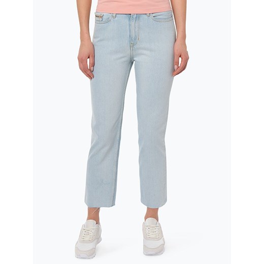 Calvin Klein Jeans - Jeansy damskie – Straight Crop, niebieski szary Van Graaf 31-32 vangraaf