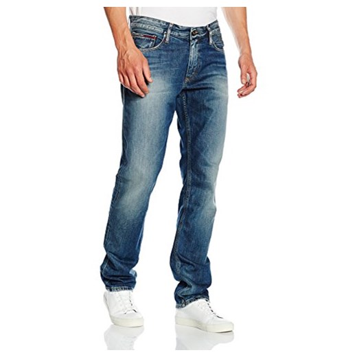 Spodnie jeansowe Hilfiger Denim dla mężczyzn, kolor: niebieski, rozmiar: W32/L34 Hilfiger Denim  32W / 34L Amazon