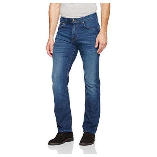 Spodnie jeansowe Wrangler ARIZONA STRETCH dla mężczyzn, kolor: niebieski, rozmiar: W34/L32 (rozmiar producenta: 34)  Wrangler 34W / 32L Amazon