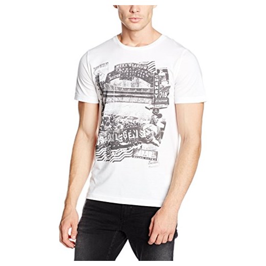 T-shirt Mexx Mx3020285 Short Sleeve dla mężczyzn, kolor: biały, rozmiar: Small (rozmiar producenta: 48-S) bezowy Mexx S Amazon
