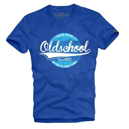 T-shirt męski OLDSCHOOL niebieski