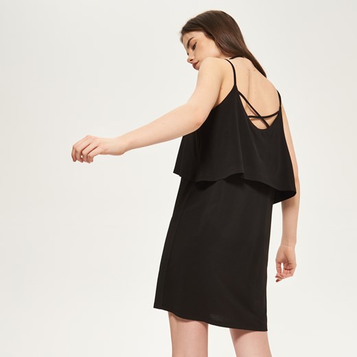 Reserved - Sukienka z delikatnymi ramiączkami - Czarny Reserved czarny L 
