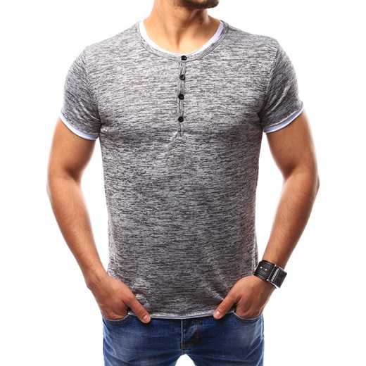 T-shirt męski bez nadruku szary (rx2358)  Dstreet XL 