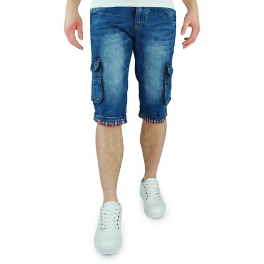 Spodenki męskie jeansowe z bocznymi kieszeniami BM6005   32 anmir.pl
