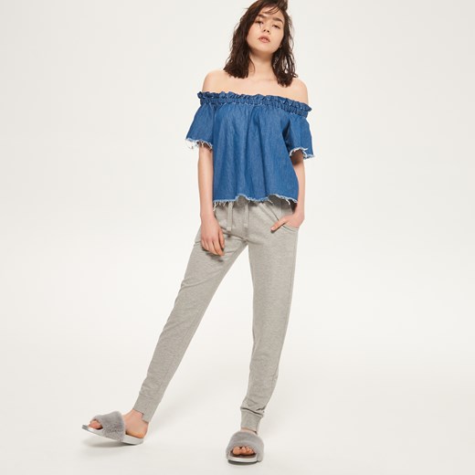 Reserved - Spodnie dresowe - Szary niebieski Reserved S 