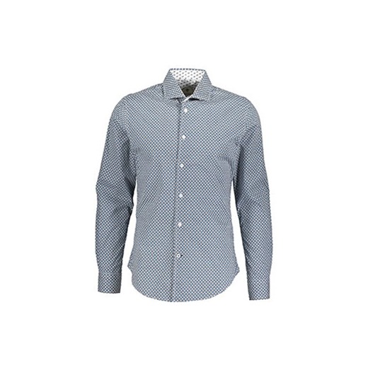 Blue Geometric Print Long Sleeve Shirt szary   tkmaxx