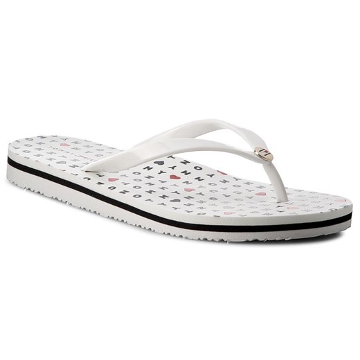 Japonki TOMMY HILFIGER - De Sm Mellie 21R FW0FW01676 White 100 szary Tommy Hilfiger 41 eobuwie.pl