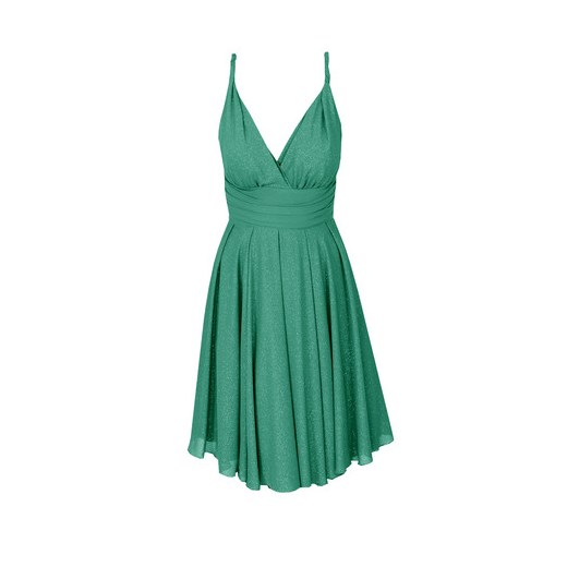 Suknia Nicola morska zieleń z brokatem