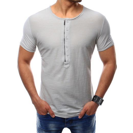 T-shirt męski bez nadruku szary (rx2374)  Dstreet M 