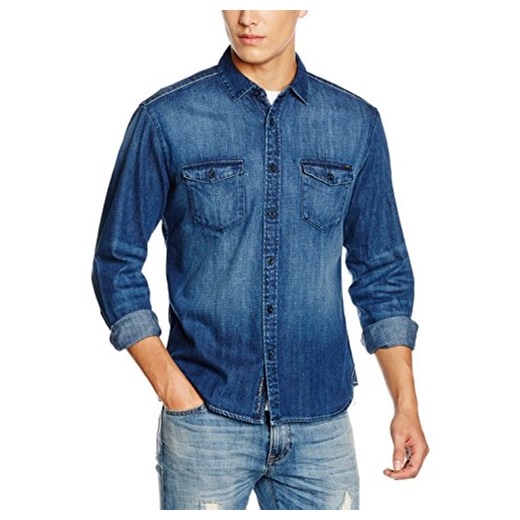 Koszula ESPRIT 106EE2F028 - Denim dla mężczyzn, kolor: niebieski niebieski Esprit sprawdź dostępne rozmiary promocja Amazon 
