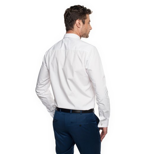 koszula saverne 9001 na spinki custom fit biały