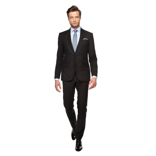 garnitur halton 309 czarny slim fit