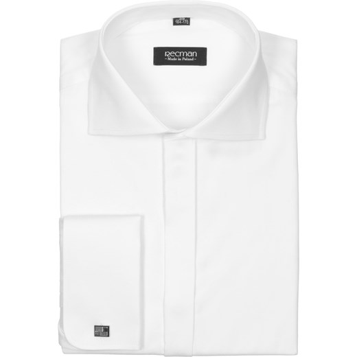 koszula neffes 1725 na spinki slim fit biały