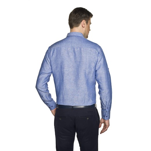 koszula martos 1850 długi rękaw custom fit niebieski